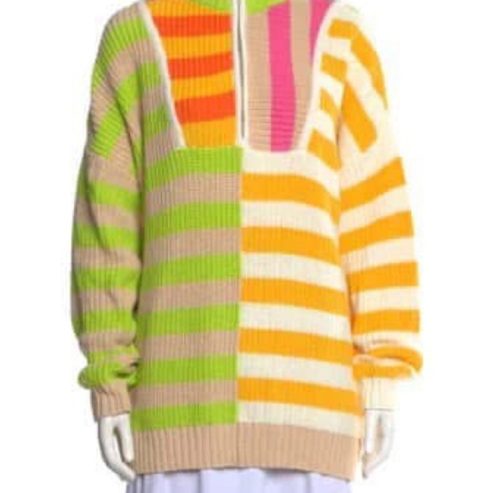 STAUD HAMPTON SWEATER CABANA STRIPE